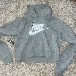 Nike cropped grey hoodie